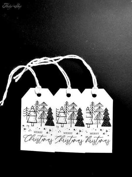 Geschenkanhänger Karte Merry Christmas